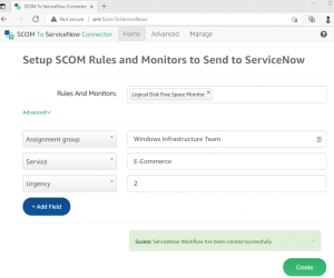 servicenow event connector definition